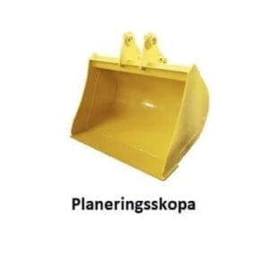 Planeringsskopa minigrävare finns i 60cm, 80cm och 100cm utförande