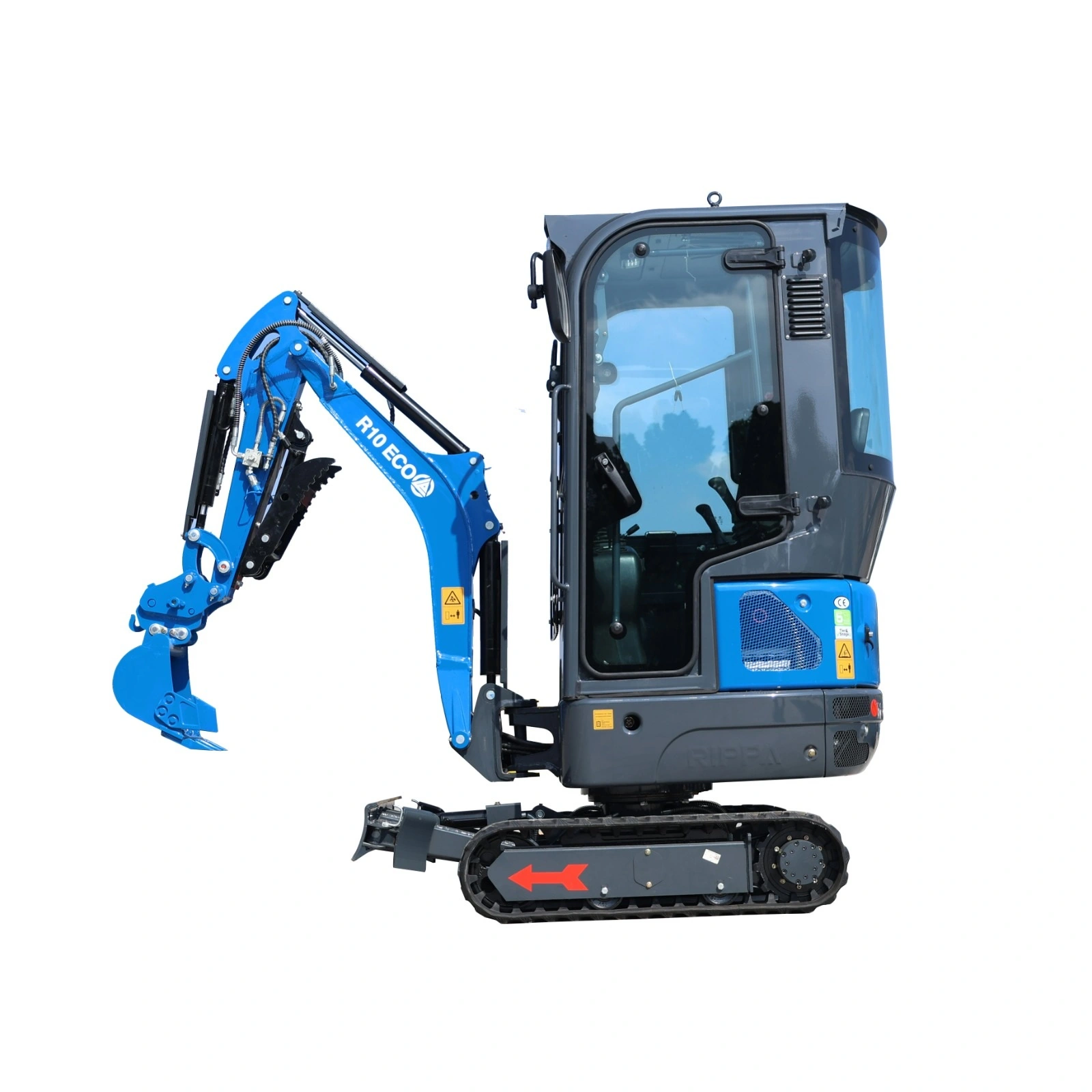 Minigrävare 1 ton med hytt med värme, Rippa R10 ECO generation 6 Minigrävare 1 ton med hytt med värme, Rippa R10 ECO