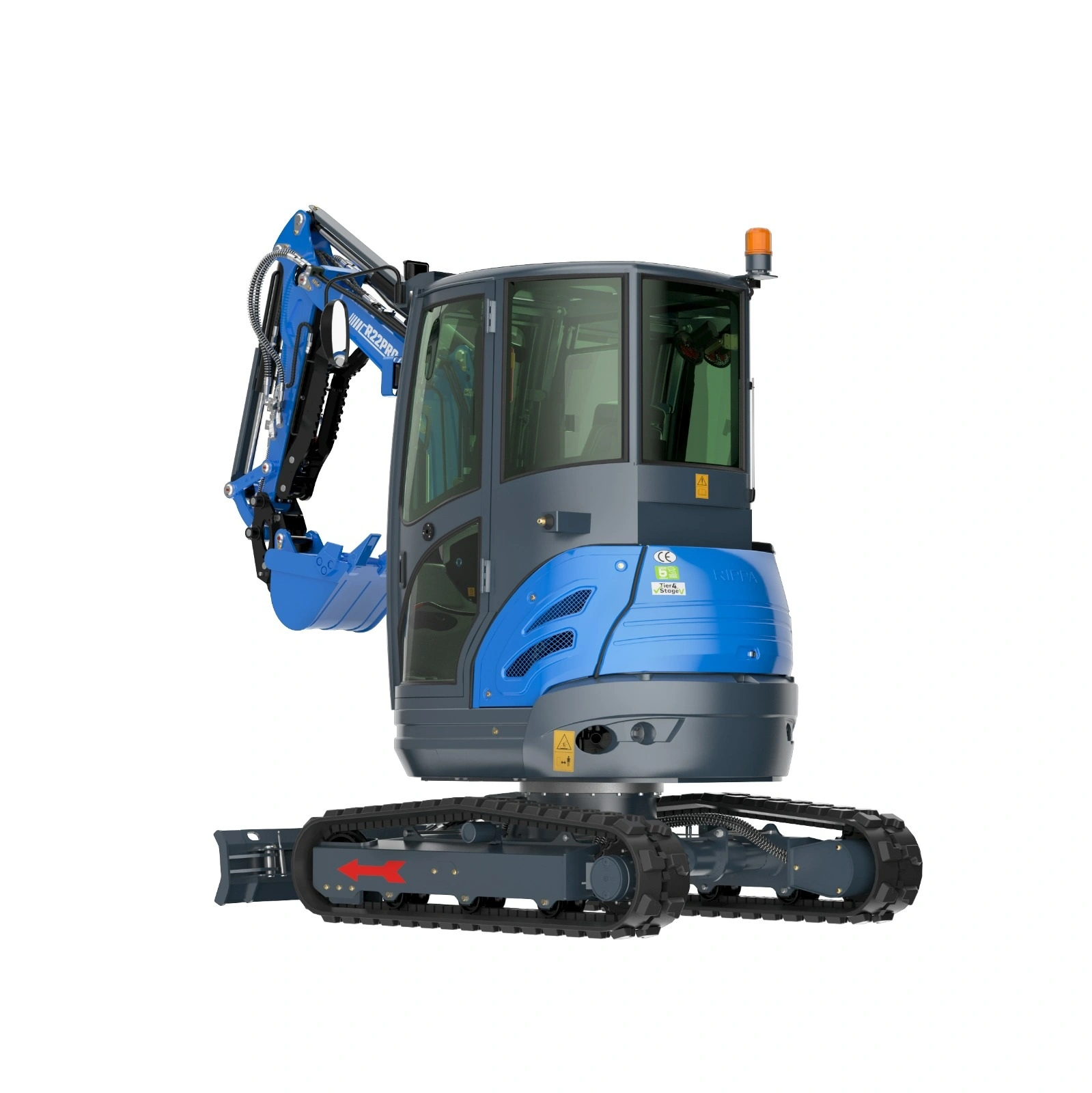 Minigrävare 2 ton Rippa R22 PRO med Hytt AC och värme.