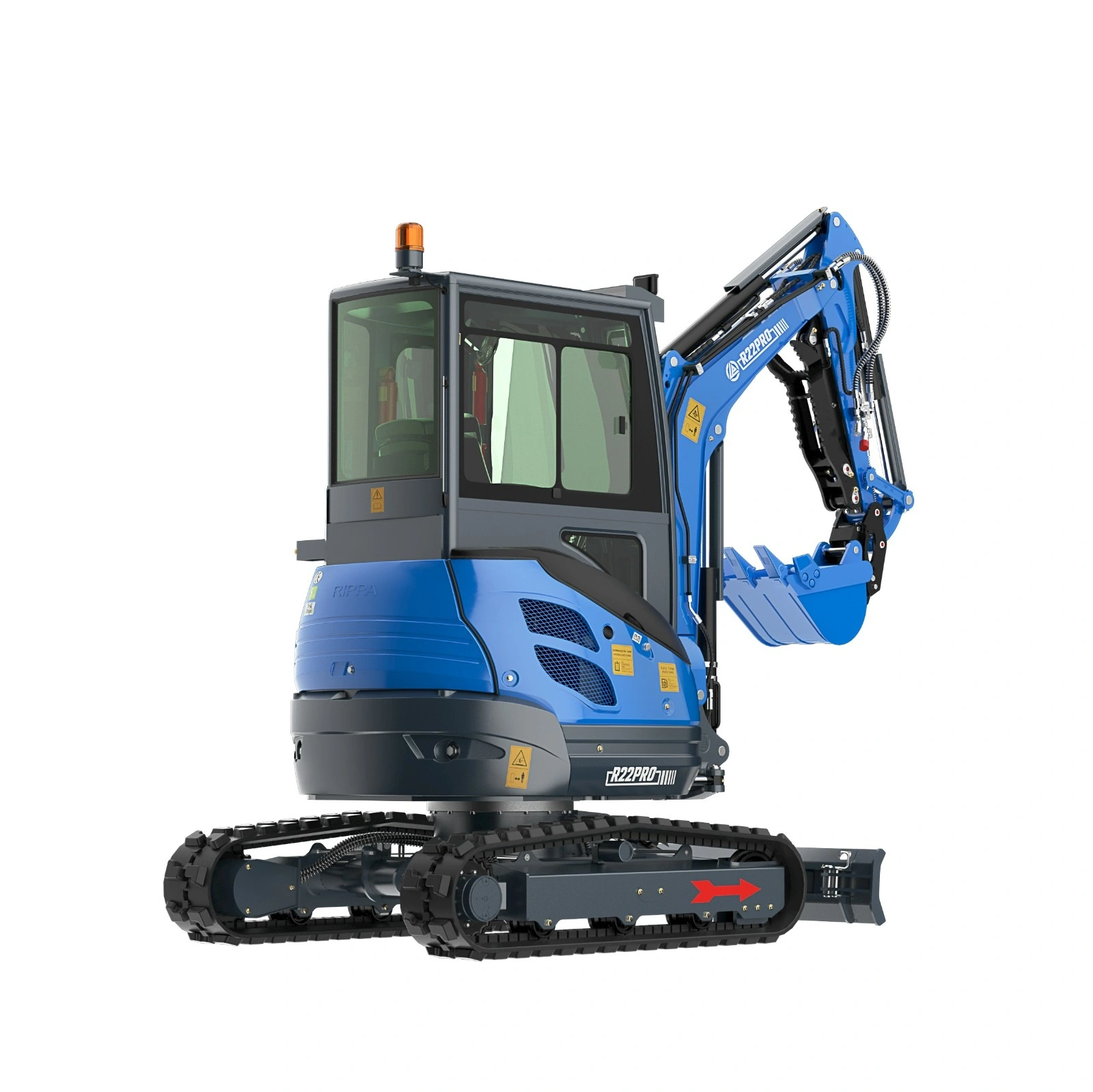 Minigrävare 2 ton Rippa R22 PRO med Hytt AC och värme.