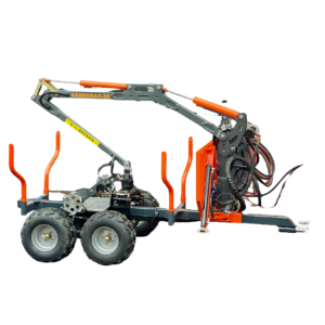 griplastarvagn-skogsvagn för att enkelt dra fram timmer och stockar ur skogen med fyrhjuling eller ATV