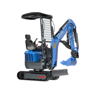 Minigrävare Rippa R13 med bomsväng, breddbara larver, kubota d722 3 cyl diesel motor, två hastigheter, larvband av gummi med stål plattor.