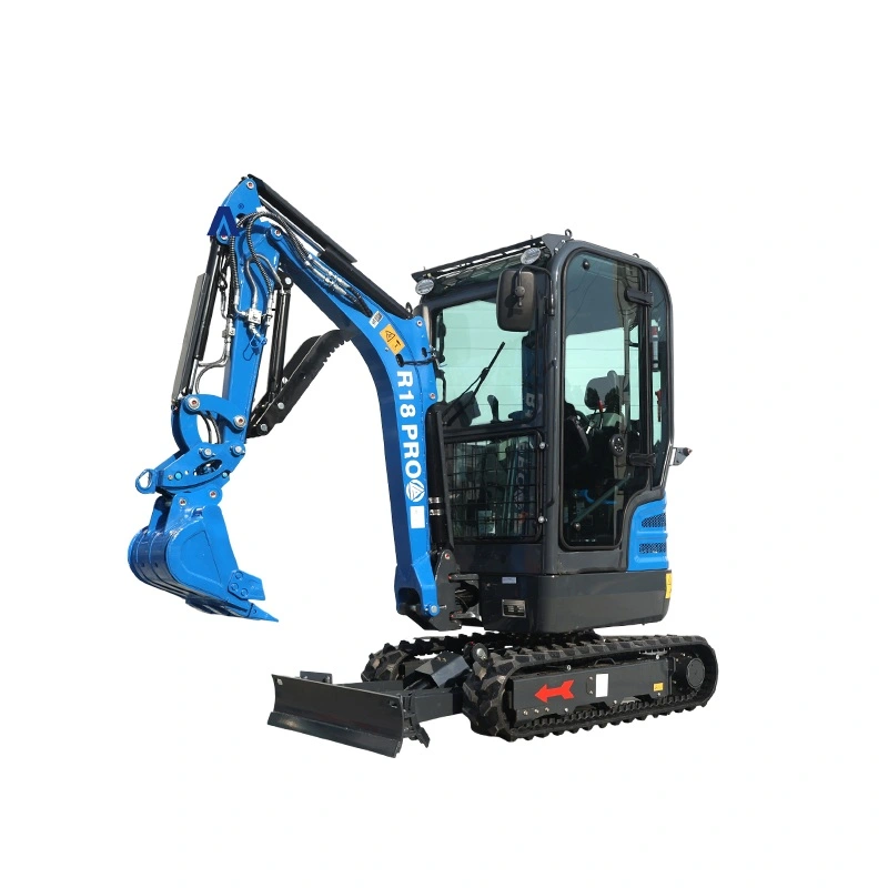 Minigrävare Rippa R18 PRO med hytt, 1,8 ton med breddbara larver, bomsväng, pilot joysticks, hydraulisk tumme, hydrauliskt snabbfäste, jordborr, tiltskopa, tjälkrok, smalskopa mm. Minigrävare Rippa R18 PRO med hytt, 1,8 ton med breddbara larver, bomsväng, pilot joysticks, hydraulisk tumme, hydrauliskt snabbfäste, jordborr, tiltskopa, tjälkrok, smalskopa mm.