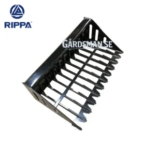 Sorteringsskopa för skid steer för sortering av sten ur jord